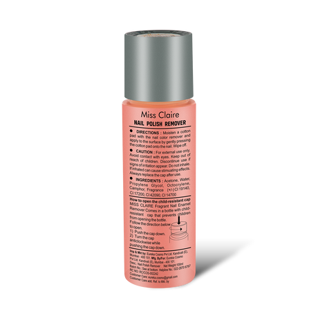 Miss Claire Nail Polish Remover – Acetone Formula, Quick Color Removal