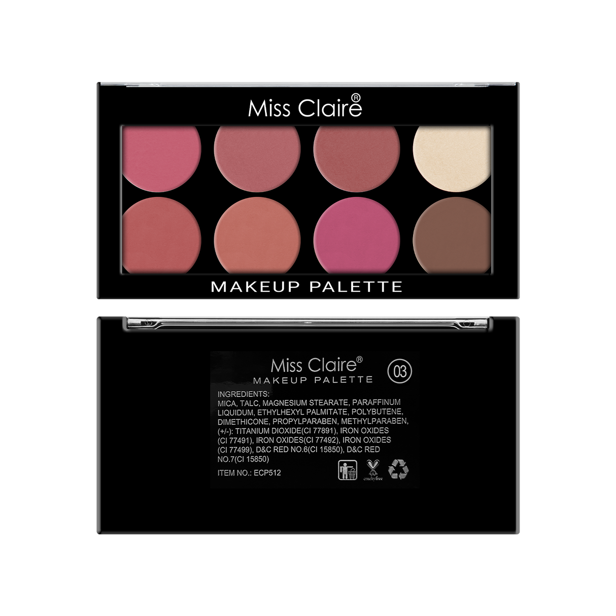 8 Pressed Face Makeup Palette