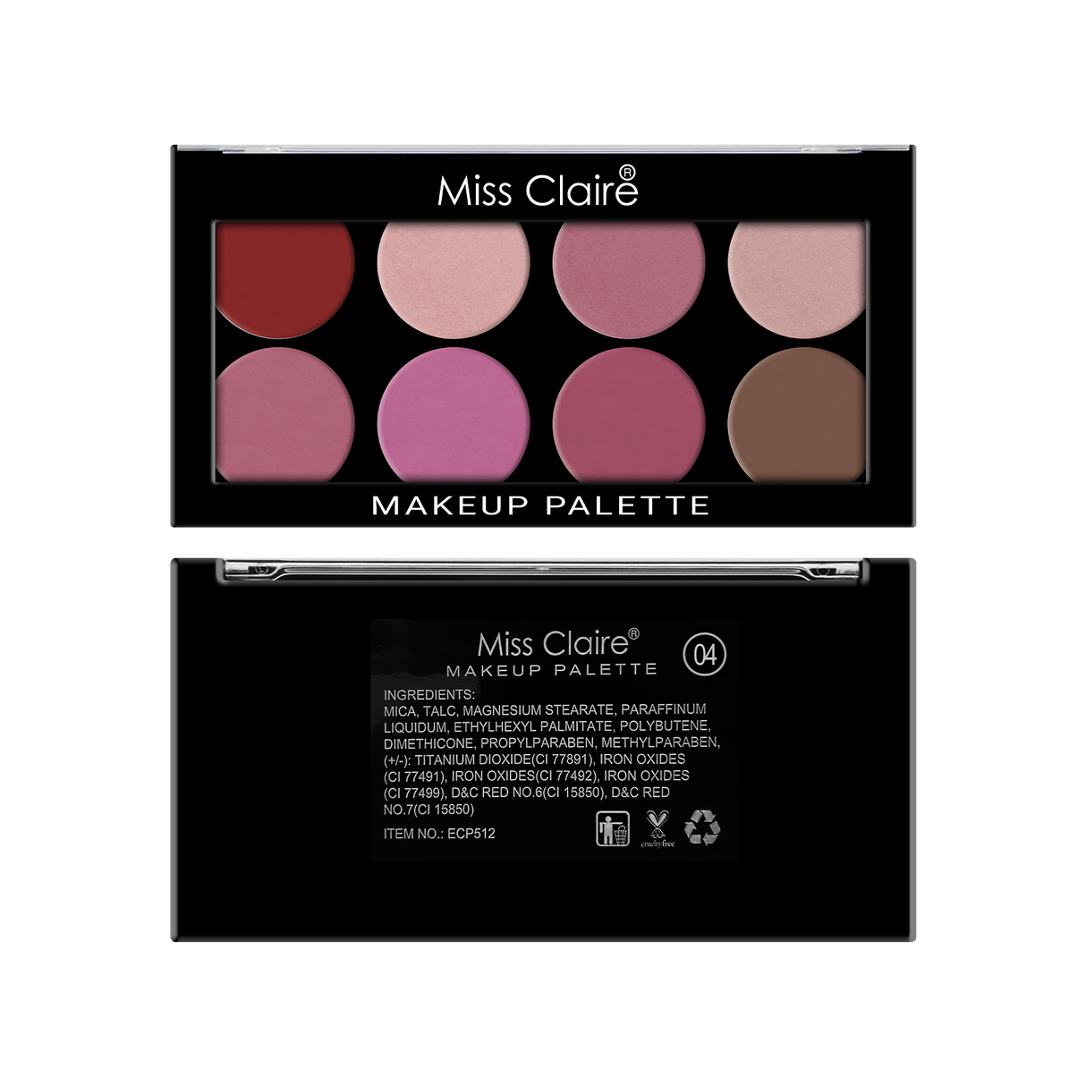 8 Pressed Face Makeup Palette