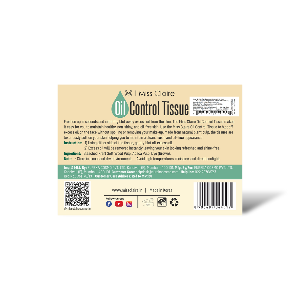 Oil Control Tissue