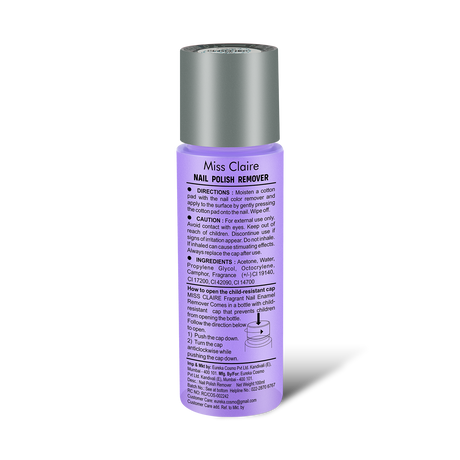 Miss Claire Nail Polish Remover – Acetone Formula, Quick Color Removal