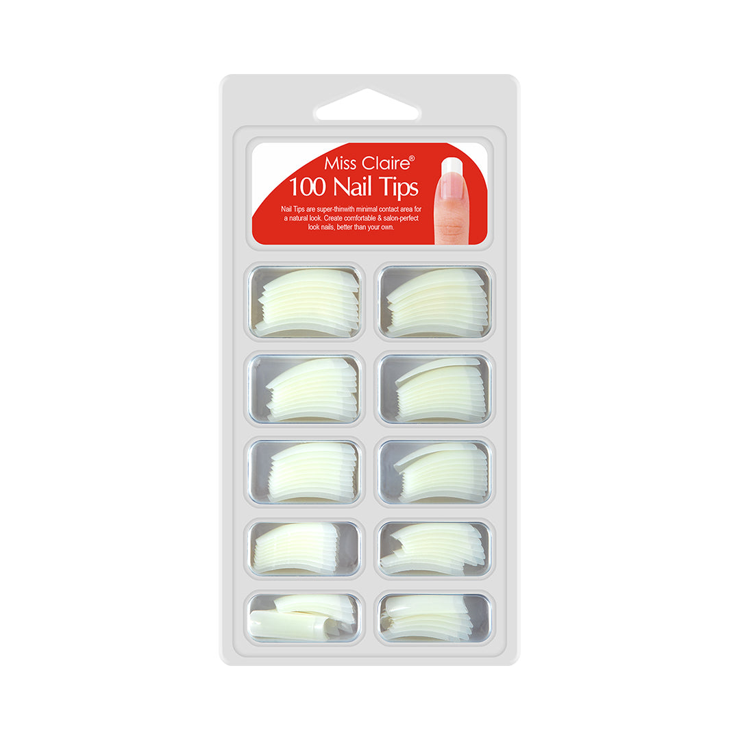 100 Natural Nail Tips HM05 - Durable, Easy to Apply, Professional Finish, High-Quality, Perfect for All Nail Styles