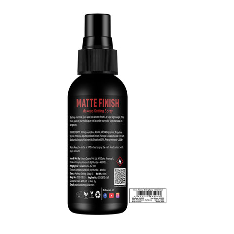 Fixing Spray for Makeup 01 Matte Finish - 60ML - Long-Lasting, Matte Finish, Lightweight, Quick-Dry Formula