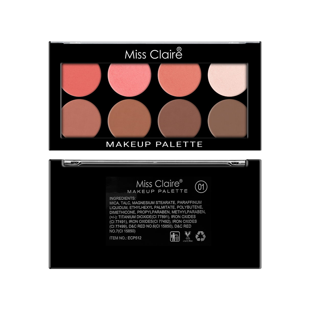 8 Pressed Face Makeup Palette