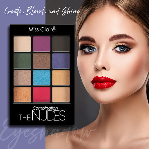 12 Eyeshadow Kit - The Combination Nudes: Versatile Shades, Smooth Application, Long-Lasting, Highly Pigmented, Professional Finish
