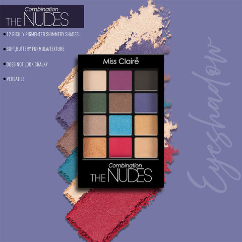 12 Eyeshadow Kit - The Combination Nudes: Versatile Shades, Smooth Application, Long-Lasting, Highly Pigmented, Professional Finish