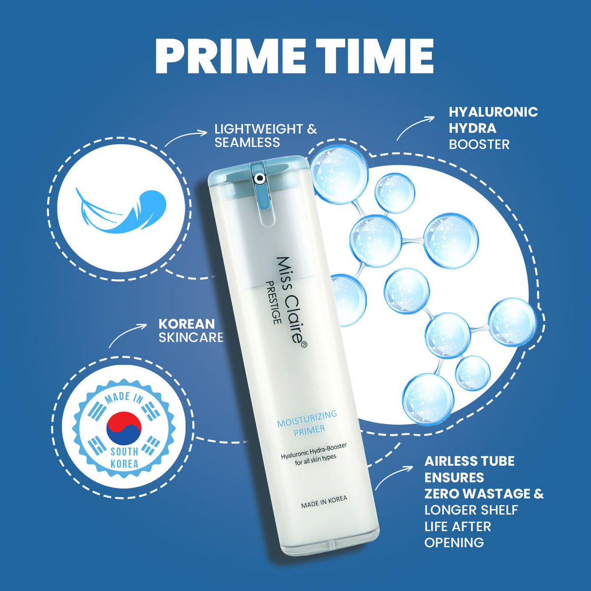 Prestige Moisturising Primer - Infused with Hyaluronic Acid