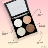 Bronze & Highlighter Makeup Studio Palette
