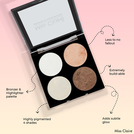 Bronze & Highlighter Makeup Studio Palette