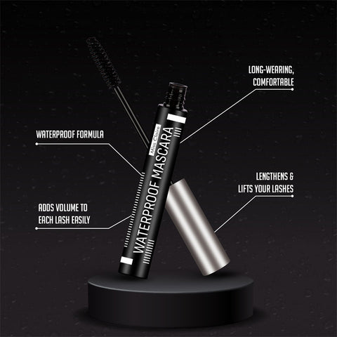 Waterproof Mascara - Long-Lasting, Smudge-Proof, Volumizing, Defining